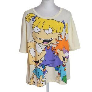 Nickelodeon Butter Yellow Rugrats Tee Size XXL Rugrats Short Sleeve Tee